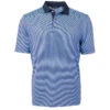 Cutter & Buck Men's Atlas/Navy Blue Virtue Eco Pique Micro Stripe Recycled Tall Polo