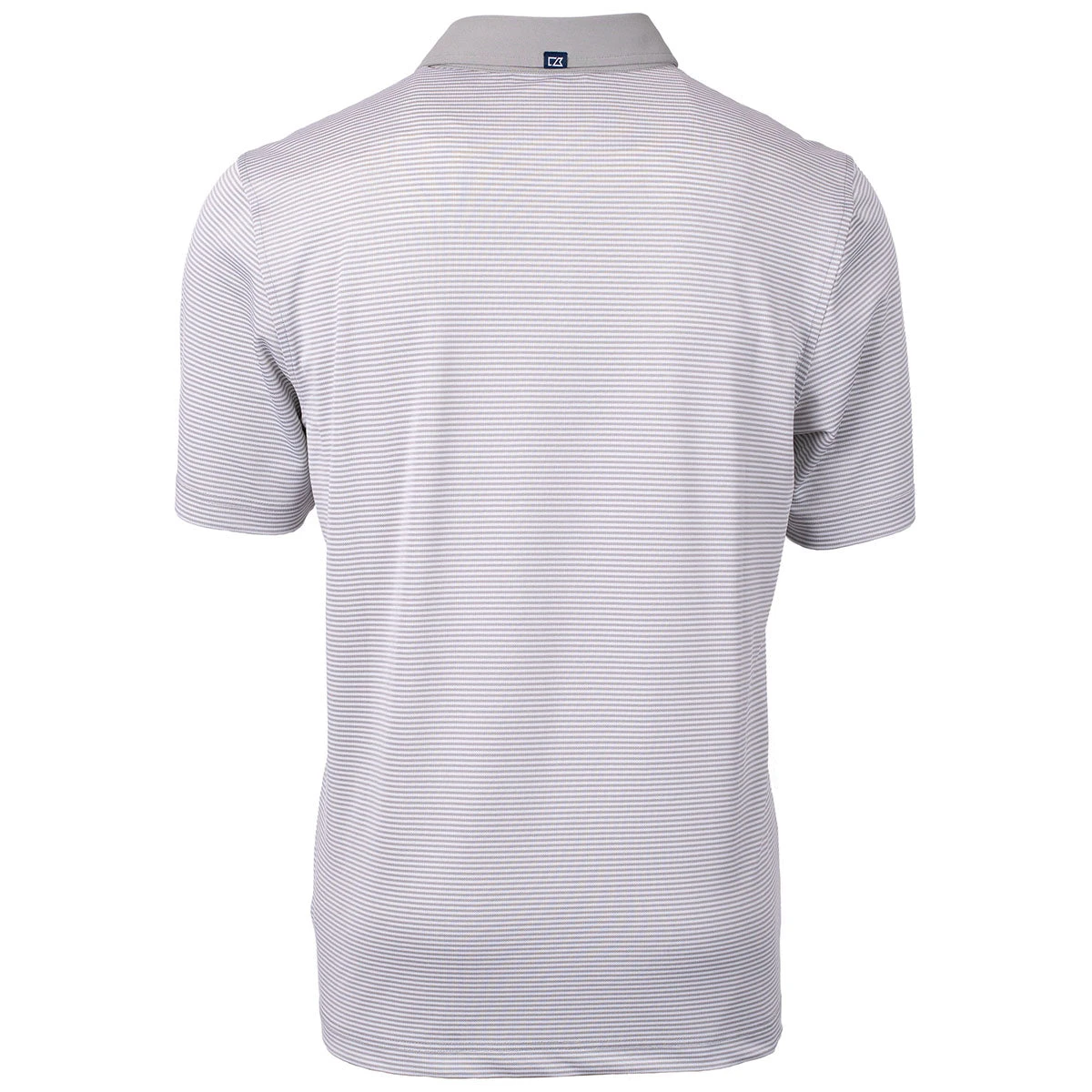 Cutter & Buck Men's Polished/White Virtue Eco Pique Micro Stripe Recycled Tall Polo 4 Cutter & Buck Men's Polished/White Virtue Eco Pique Micro Stripe Recycled Tall Polo - Image 2