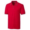 Cutter & Buck Men's Red Tall DryTec Short Sleeve Advantage Tipped Polo -Cutter & Buck BCK00011 Red F