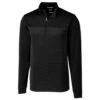 Cutter & Buck Men's Black Tall DryTec Traverse Stripe Half-Zip -Cutter & Buck BCK00088 BL F
