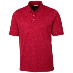 Cutter & Buck 24 Cutter & Buck Men's Dark Cardinal Red Tall DryTec Advantage Space Dye Polo