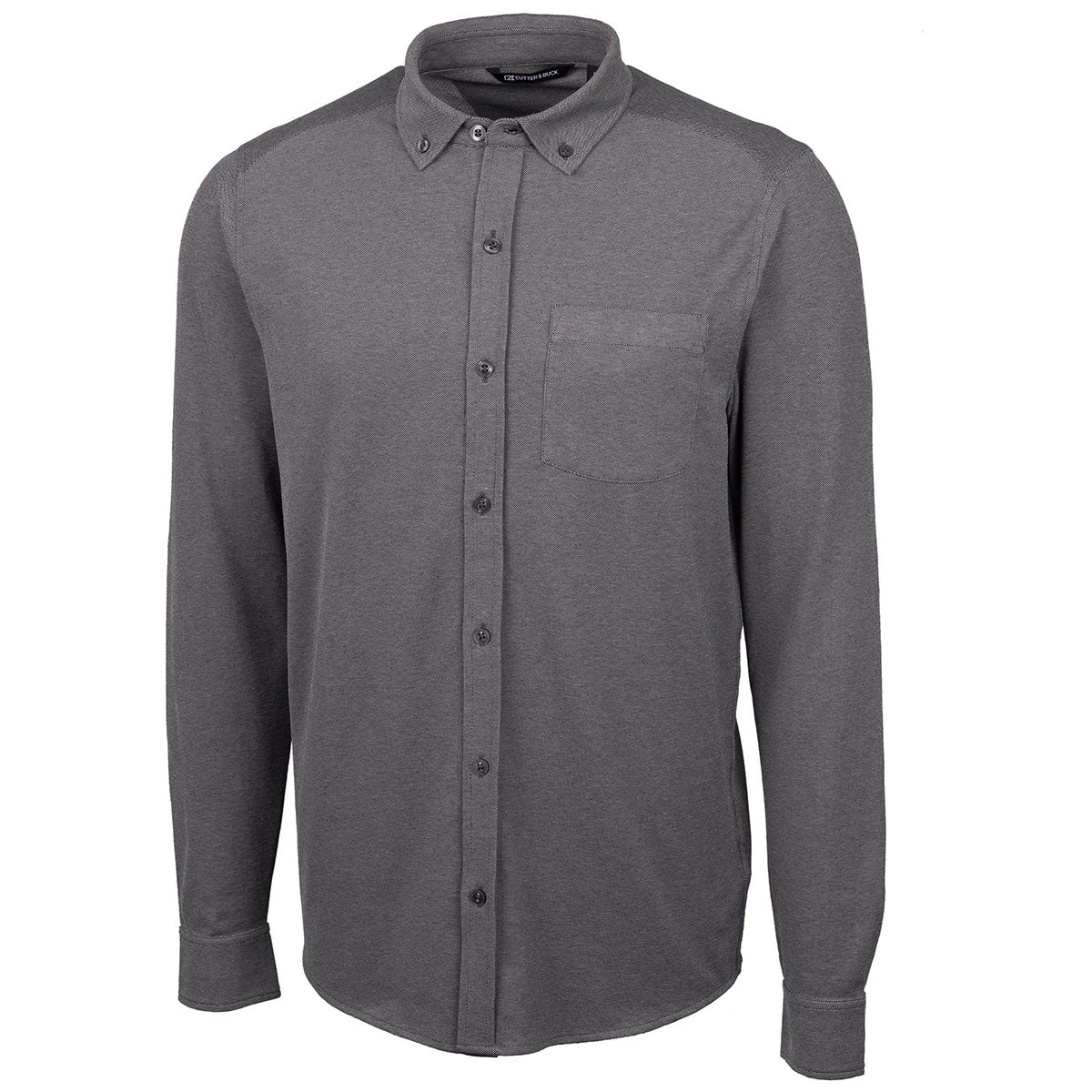 Cutter & Buck Men's Charcoal Tall Reach Oxford Button Front Long Sleeve 3 Cutter & Buck Men's Charcoal Tall Reach Oxford Button Front Long Sleeve