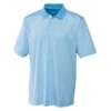 Cutter & Buck Men's Atlas/White Tall DryTec Trevor Stripe Polo -Cutter & Buck BCK00332 Atlas White F