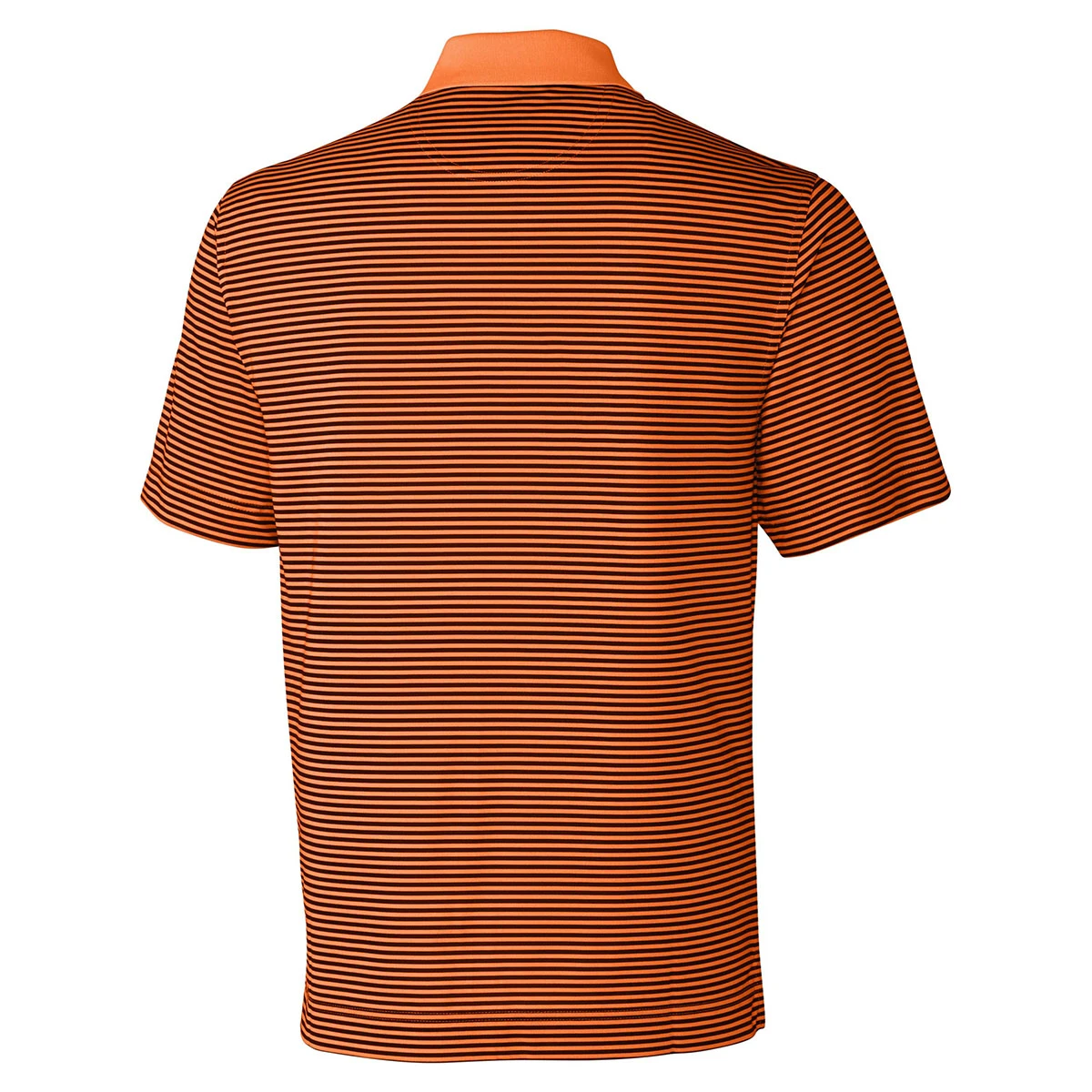 Cutter & Buck Men's Orange Burst/Navy Blue Tall DryTec Trevor Stripe Polo 4 Cutter & Buck Men's Orange Burst/Navy Blue Tall DryTec Trevor Stripe Polo - Image 2
