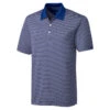 Cutter & Buck Men's Tour Blue/Oxide Tall DryTec Trevor Stripe Polo