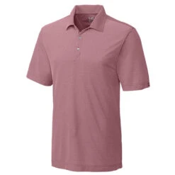 Cutter & Buck Men's Cardinal Red/White Tall DryTec Blaine Oxford Polo