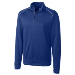 Cutter & Buck Men's Tour Blue Tall WeatherTec Ridge Half-Zip