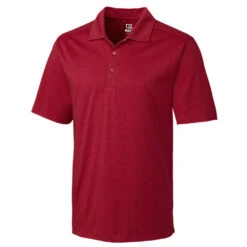 Cutter & Buck Men's Cardinal Red Heather Tall DryTec Chelan Polo