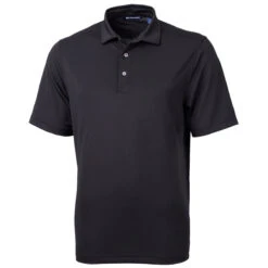 Cutter & Buck Men's Black Virtue Eco Pique Recycled Tall Polo