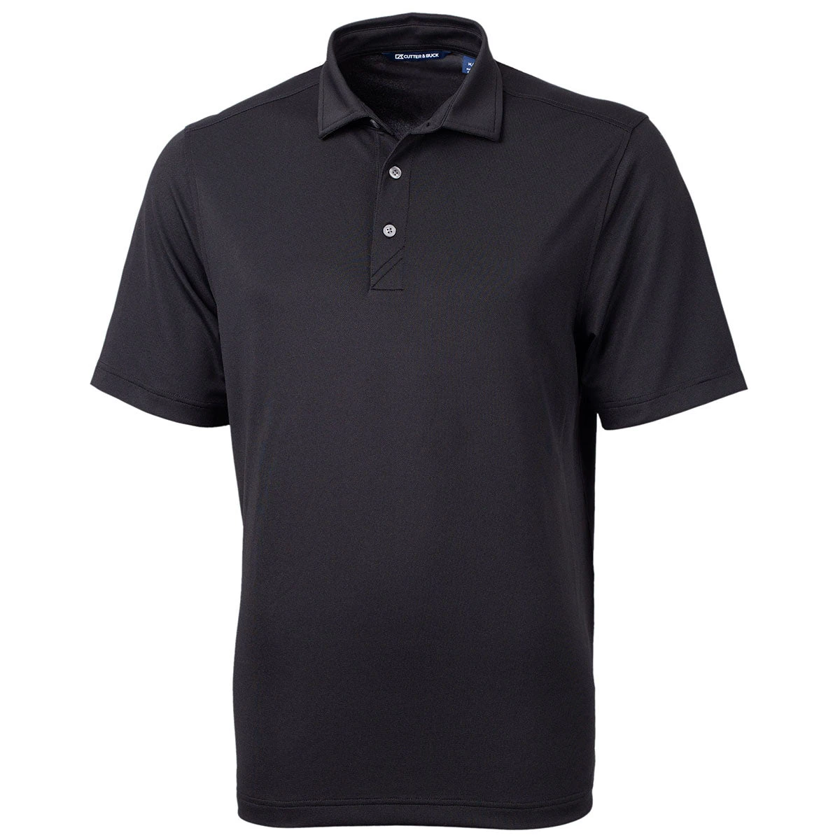 Cutter & Buck Men's Black Virtue Eco Pique Recycled Tall Polo 3 Cutter & Buck Men's Black Virtue Eco Pique Recycled Tall Polo