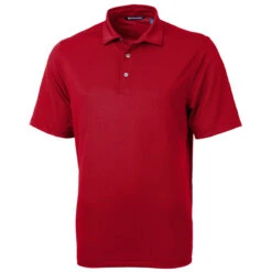 Cutter & Buck Men's Cardinal Red Virtue Eco Pique Recycled Tall Polo