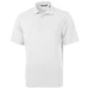 Cutter & Buck Men's White Virtue Eco Pique Recycled Tall Polo