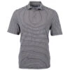 Cutter & Buck Men's Black Virtue Eco Pique Stripped Recycled Tall Polo -Cutter & Buck BCK01168 BL F