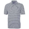 Cutter & Buck Men's Navy Blue Virtue Eco Pique Stripped Recycled Tall Polo