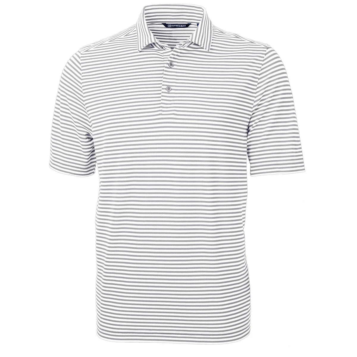 Cutter & Buck Men's Polished Virtue Eco Pique Stripped Recycled Tall Polo 3 Cutter & Buck Men's Polished Virtue Eco Pique Stripped Recycled Tall Polo