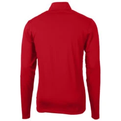 Cutter & Buck Men's Red Virtue Eco Pique Recycled Tall Quarter Zip -Cutter & Buck BCK01187 RD B