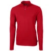 Cutter & Buck Men's Red Virtue Eco Pique Recycled Tall Quarter Zip -Cutter & Buck BCK01187 RD F