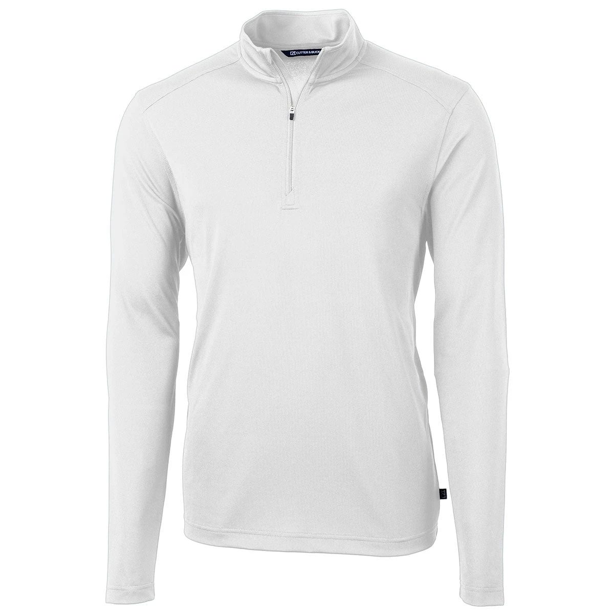 Cutter & Buck Men's White Virtue Eco Pique Recycled Tall Quarter Zip 3 Cutter & Buck Men's White Virtue Eco Pique Recycled Tall Quarter Zip