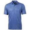 Cutter & Buck Men's Navy Blue Pike Banner Print Stretch Tall Polo -Cutter & Buck BCK01265 NVBU F