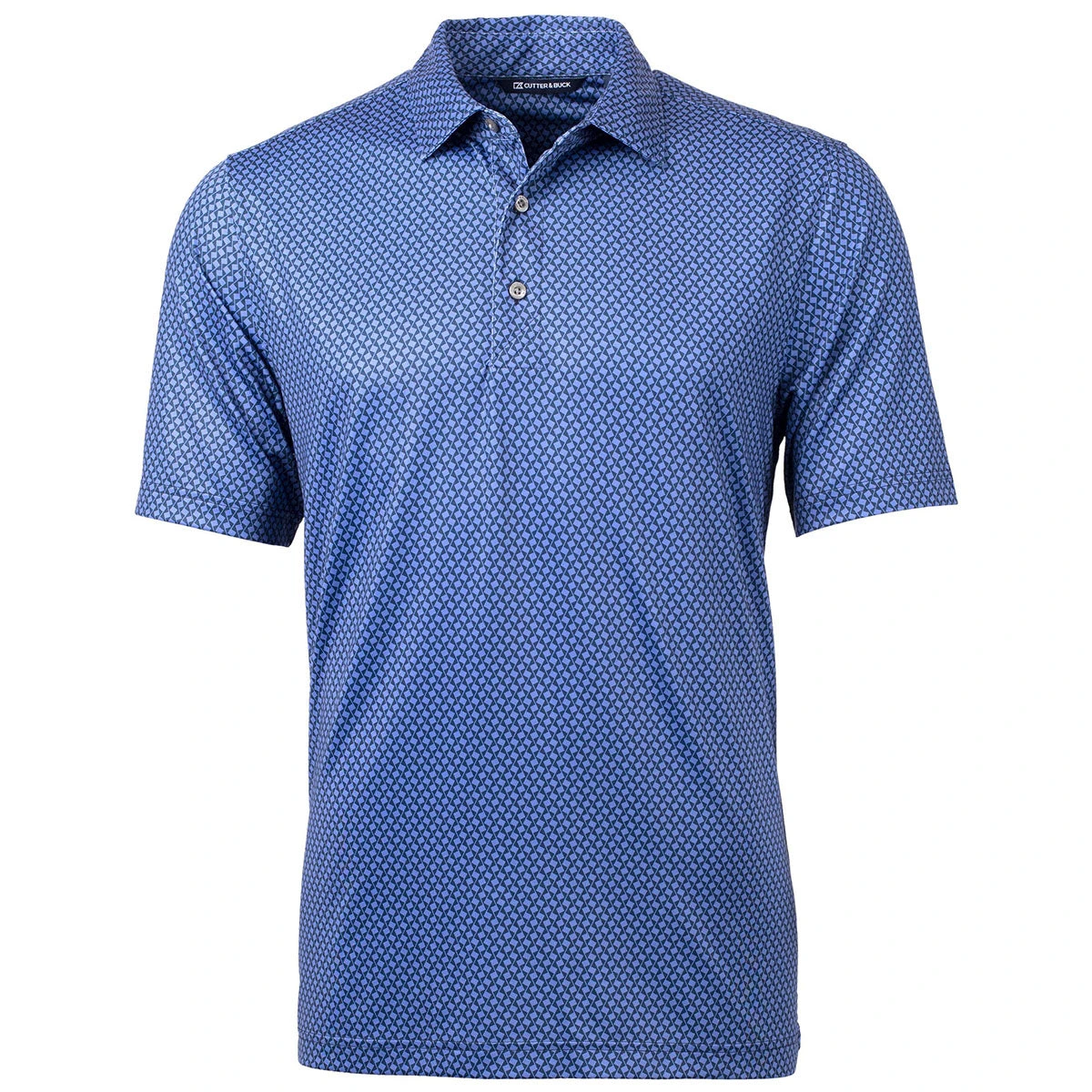Cutter & Buck Men's Navy Blue Pike Banner Print Stretch Tall Polo 3 Cutter & Buck Men's Navy Blue Pike Banner Print Stretch Tall Polo