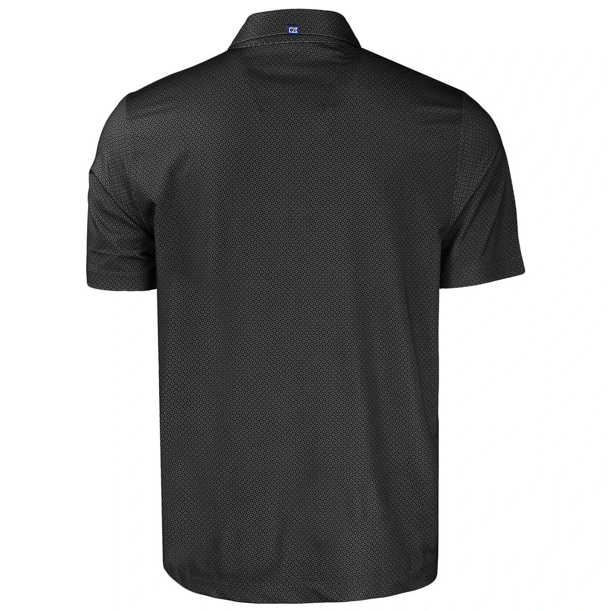 Cutter & Buck Men's Black Pike Eco Tonal Geo Print Stretch Recycled Tall Polo 4 Cutter & Buck Men's Black Pike Eco Tonal Geo Print Stretch Recycled Tall Polo - Image 2