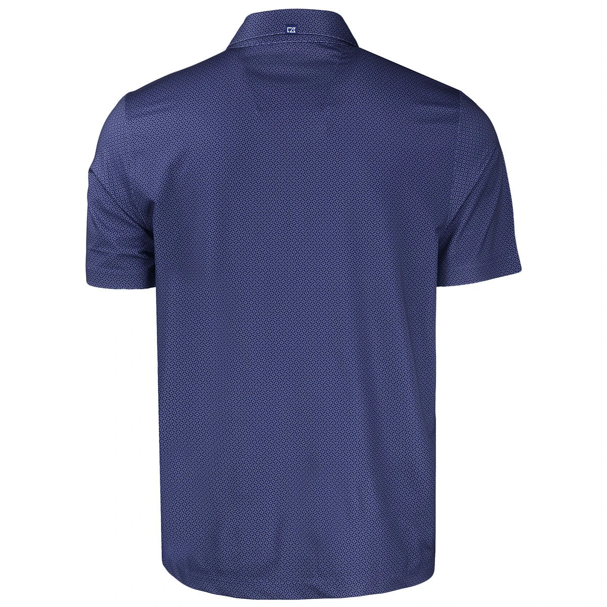Cutter & Buck Men's Navy Blue Pike Eco Tonal Geo Print Stretch Recycled Tall Polo 4 Cutter & Buck Men's Navy Blue Pike Eco Tonal Geo Print Stretch Recycled Tall Polo - Image 2