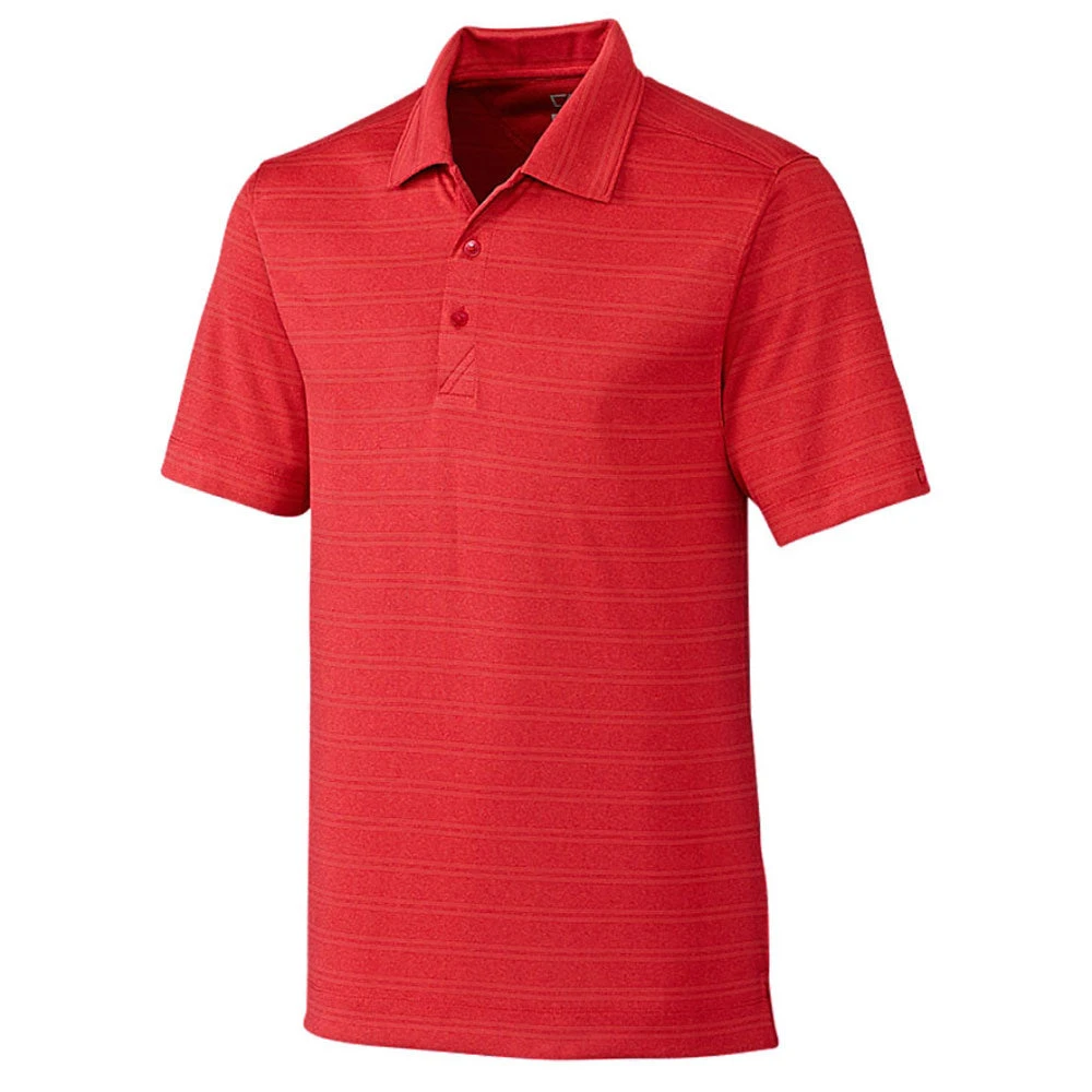 Cutter & Buck Men's Cardinal Red Heather Tall DryTec Interbay Melange Stripe Polo 3 Cutter & Buck Men's Cardinal Red Heather Tall DryTec Interbay Melange Stripe Polo