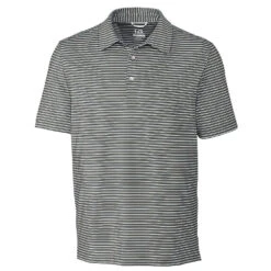 Cutter & Buck Men's Elemental Grey/Thunder Tall DryTec Division Stripe Polo