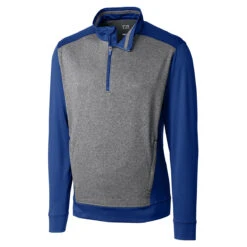 Cutter & Buck Men's Tour Blue Tall DryTec Replay Half-Zip