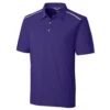Cutter & Buck Men's College Purple Tall DryTec Fusion Polo -Cutter & Buck BCK09428 CLP F
