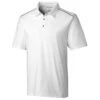 Cutter & Buck Men's White Tall DryTec Fusion Polo -Cutter & Buck BCK09428 WH F