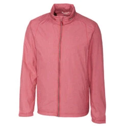 Cutter & Buck Men's Cardinal Red Tall WeatherTec Panoramic Packable Jacket