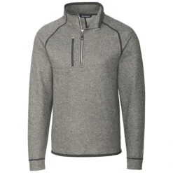 Cutter & Buck Men's Polished Heather Tall Mainsail Half Zip