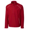 Cutter & Buck Men's Cardinal Red Tall WeatherTec Beacon Half-Zip Jacket