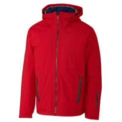 Cutter & Buck Men's Legacy Red Tall WeatherTec Alpental Jacket