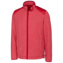 Cutter & Buck Men's Cardinal Red Heather Tall WeatherTec Cedar Park Full-Zip