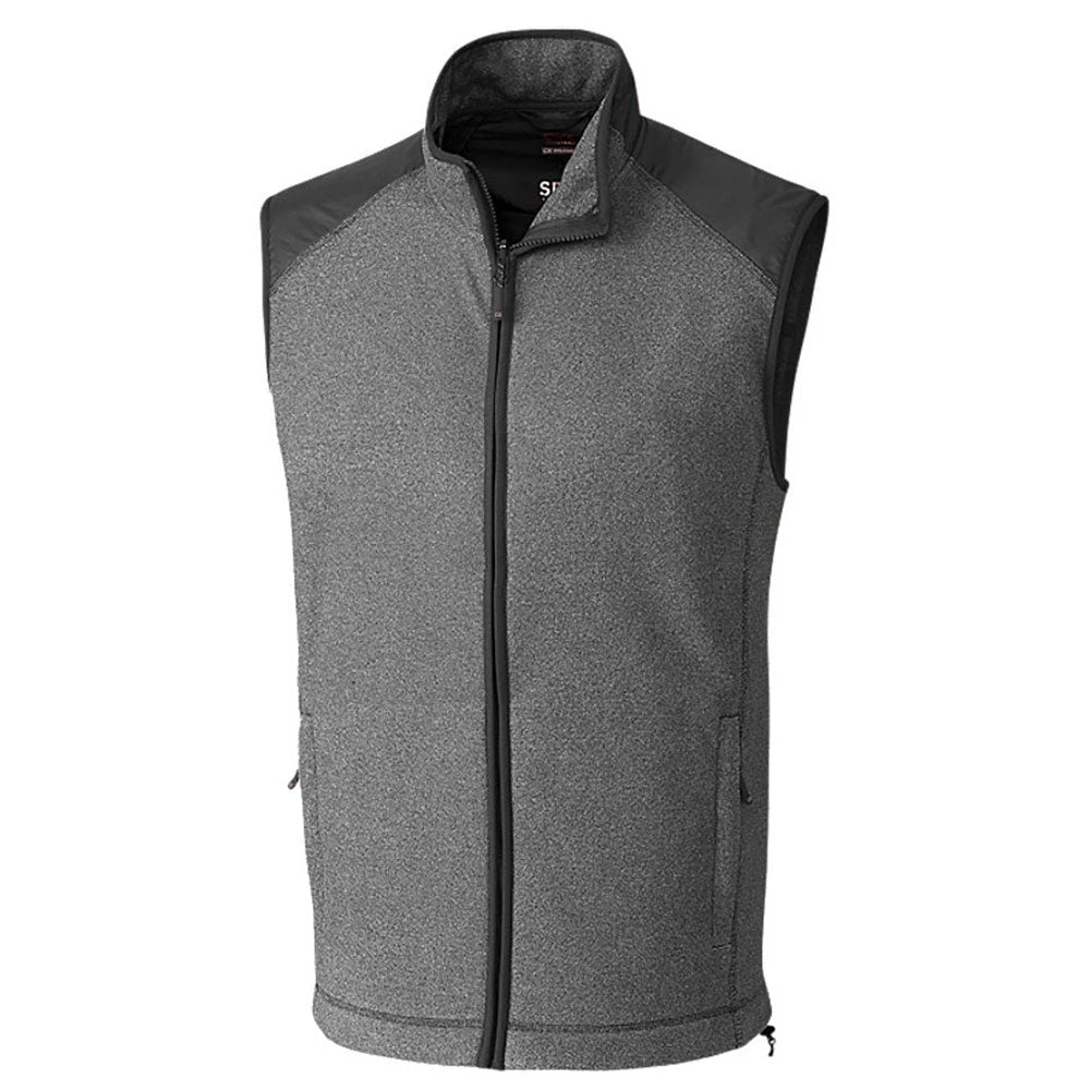 Cutter & Buck Men's Charcoal Heather Tall WeatherTec Cedar Park Vest 3 Cutter & Buck Men's Charcoal Heather Tall WeatherTec Cedar Park Vest