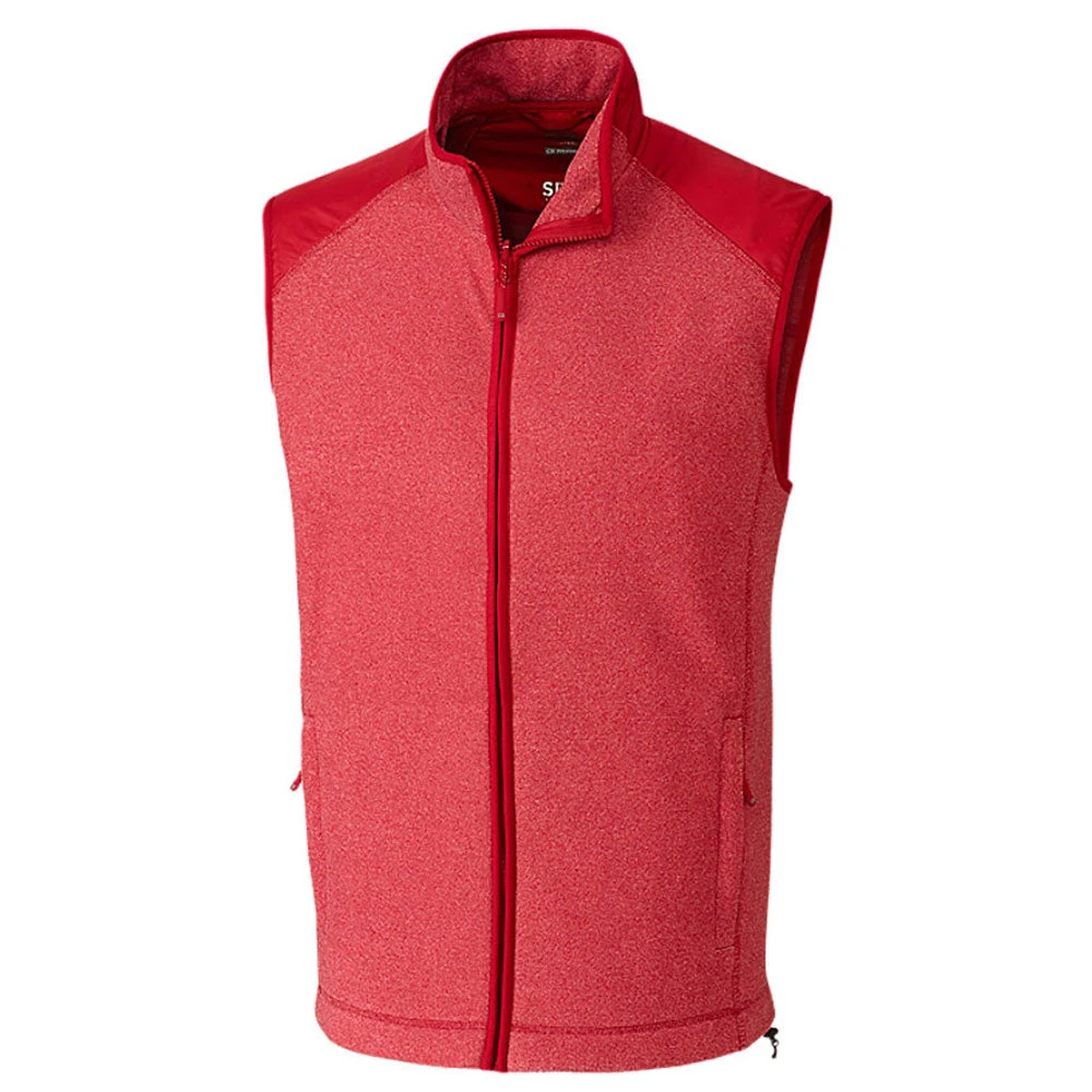 Cutter & Buck Men's Cardinal Red Heather Tall WeatherTec Cedar Park Vest 3 Cutter & Buck Men's Cardinal Red Heather Tall WeatherTec Cedar Park Vest