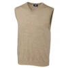 Cutter & Buck Men's Sand Heather Tall Douglas V-Neck Vest