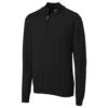 Cutter & Buck Men's Black Tall Long Sleeve Douglas Half-Zip