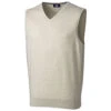 Cutter & Buck Men's Oatmeal Heather Tall Lakemont V-Neck Vest