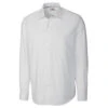 Cutter & Buck Men's White Tall Long Sleeve Epic Easy Care Mini Herringbone Shirt -Cutter & Buck BCW01879 WH F