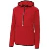 Cutter & Buck Women's Cardinal Red Breaker Half Zip Hooded Popover -Cutter & Buck CA LCO00030 CDR F
