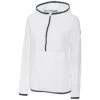 Cutter & Buck Women's White Breaker Half Zip Hooded Popover