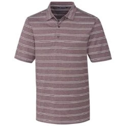 Cutter & Buck Men's Bordeaux Forge Polo Heather Stripe