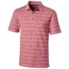 Cutter & Buck Men's Cardinal Red Forge Polo Heather Stripe -Cutter & Buck CA MCK00112 CDR F