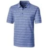 Cutter & Buck Men's Tour Blue Forge Polo Heather Stripe -Cutter & Buck CA MCK00112 TBL F