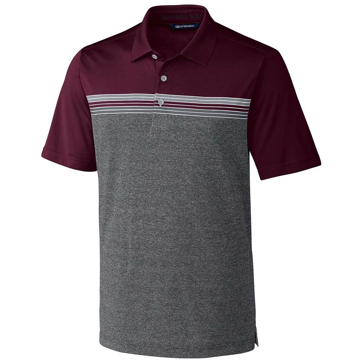 Cutter & Buck Men's Bordeaux Alki Sport Stripe Polo 3 Cutter & Buck Men's Bordeaux Alki Sport Stripe Polo
