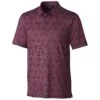 Cutter & Buck Men's Bordeaux Pike Geo Grid Print Polo