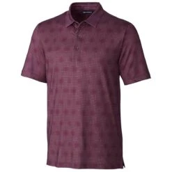 Cutter & Buck Men's Bordeaux Pike Geo Grid Print Polo